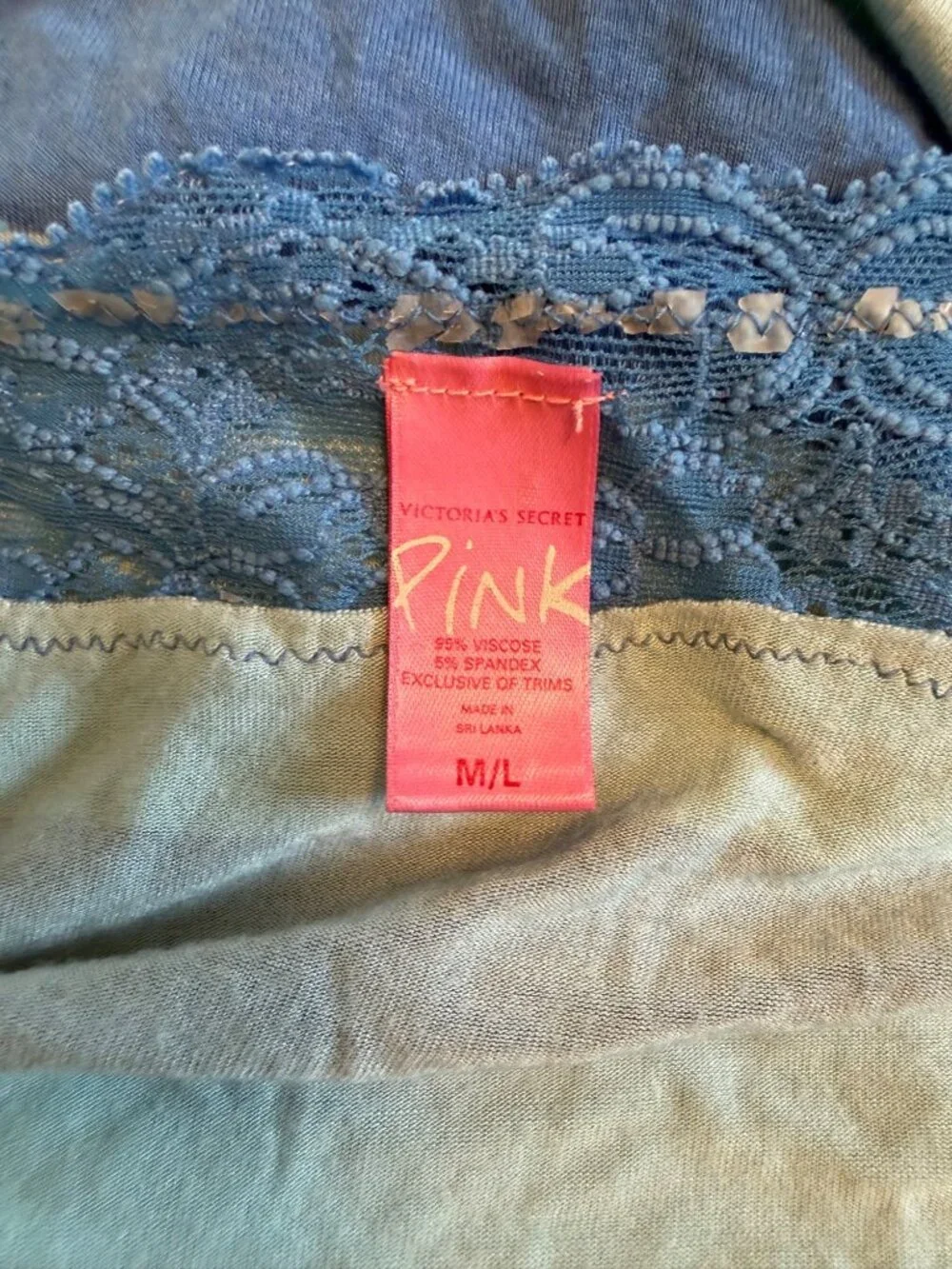 Vintage VS Pink Y2K Striped Lacey Cami Top Coquette Drawstring Babydoll Cami M/L